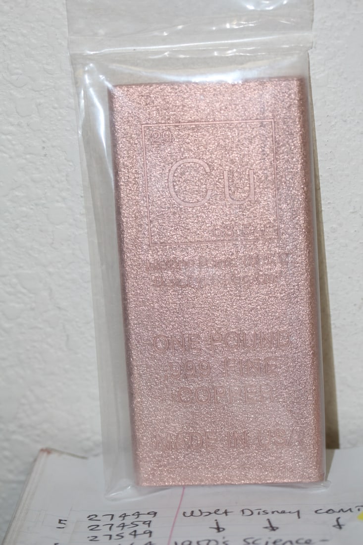 One Pound Copper Bar: as shown