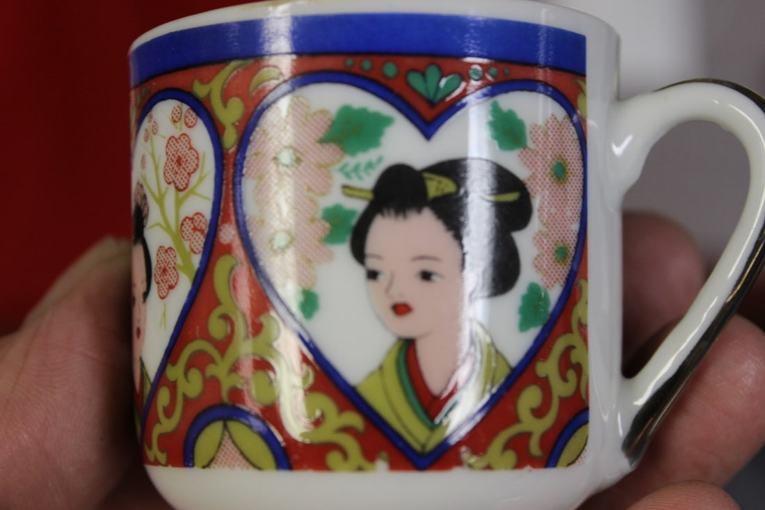 Lot of Three Japanese Lithophane Cups - 6