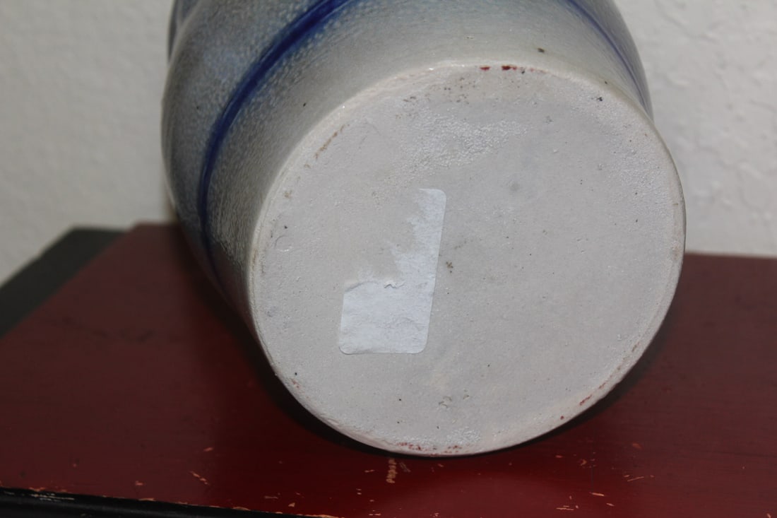 Contemporary Blue and White Stoneware Jug - 5