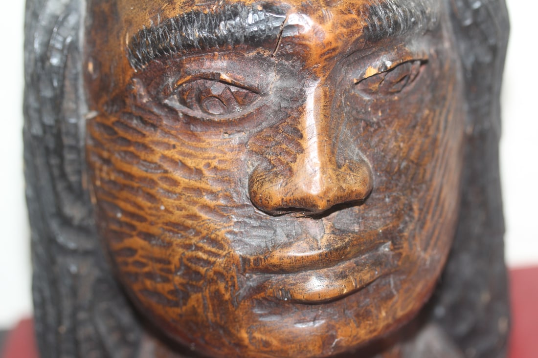 Vintage Wooden Bust - 2