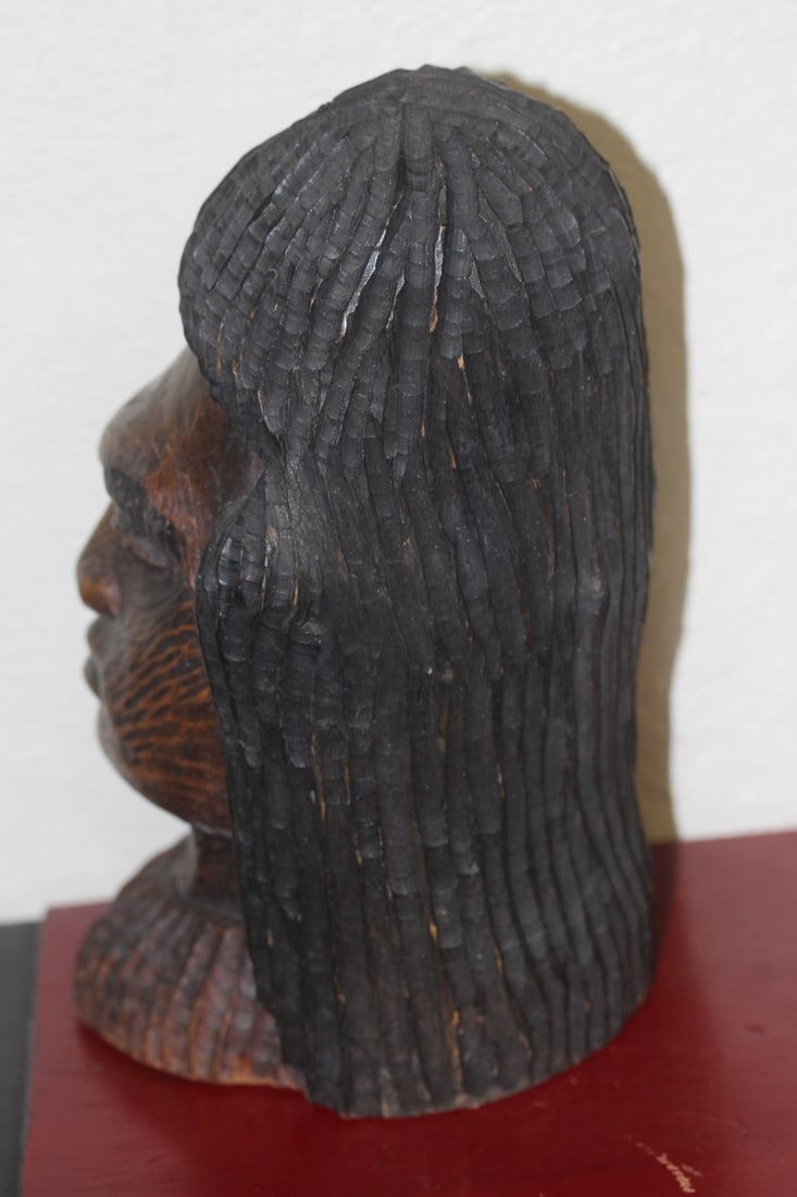 Vintage Wooden Bust - 3