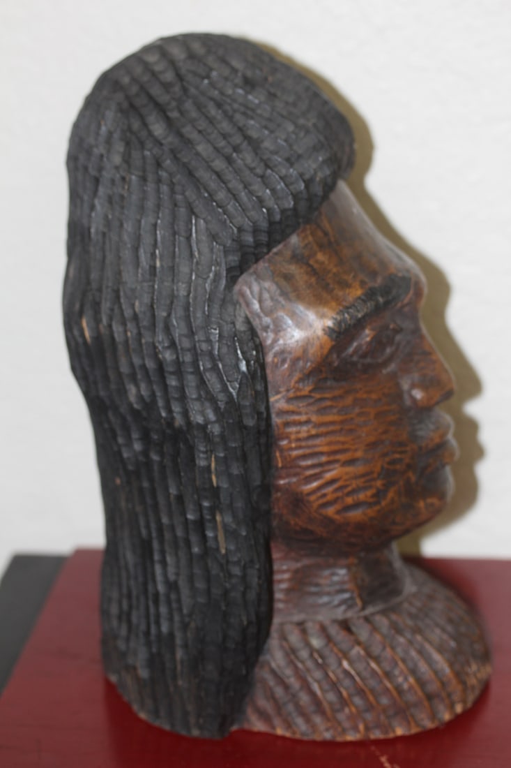 Vintage Wooden Bust - 5