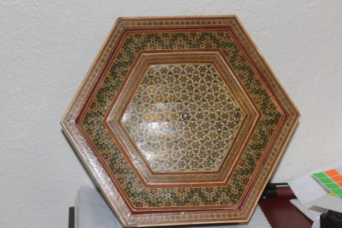 Septagon Inlaid wood Box - 2