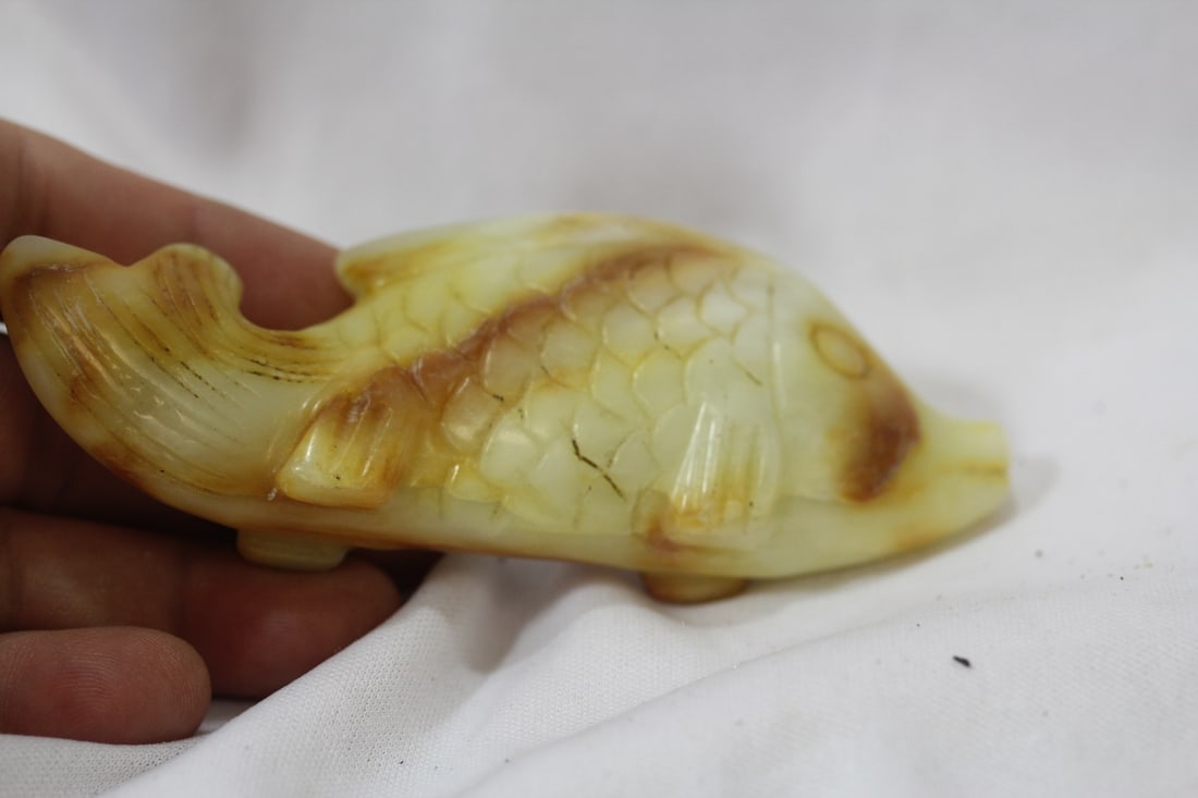 Jade or Similar Hardstone Fish - 3
