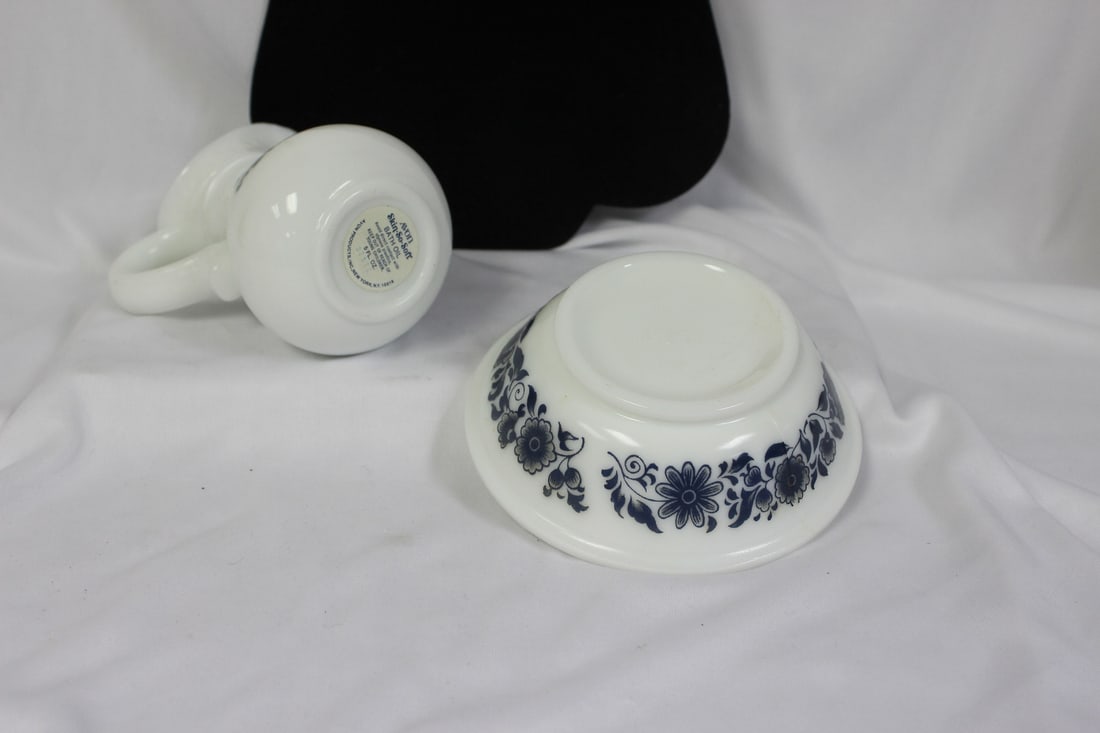 Avon Milkglass Miniature Pitcher and Bowl - 4