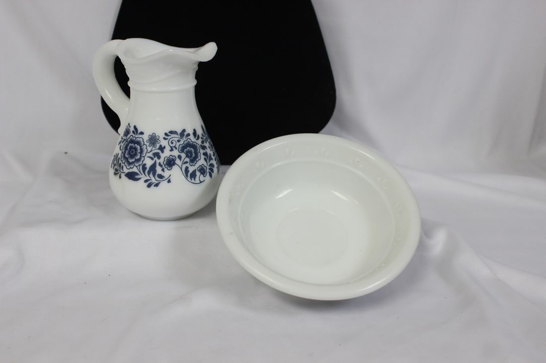 Avon Milkglass Miniature Pitcher and Bowl - 6