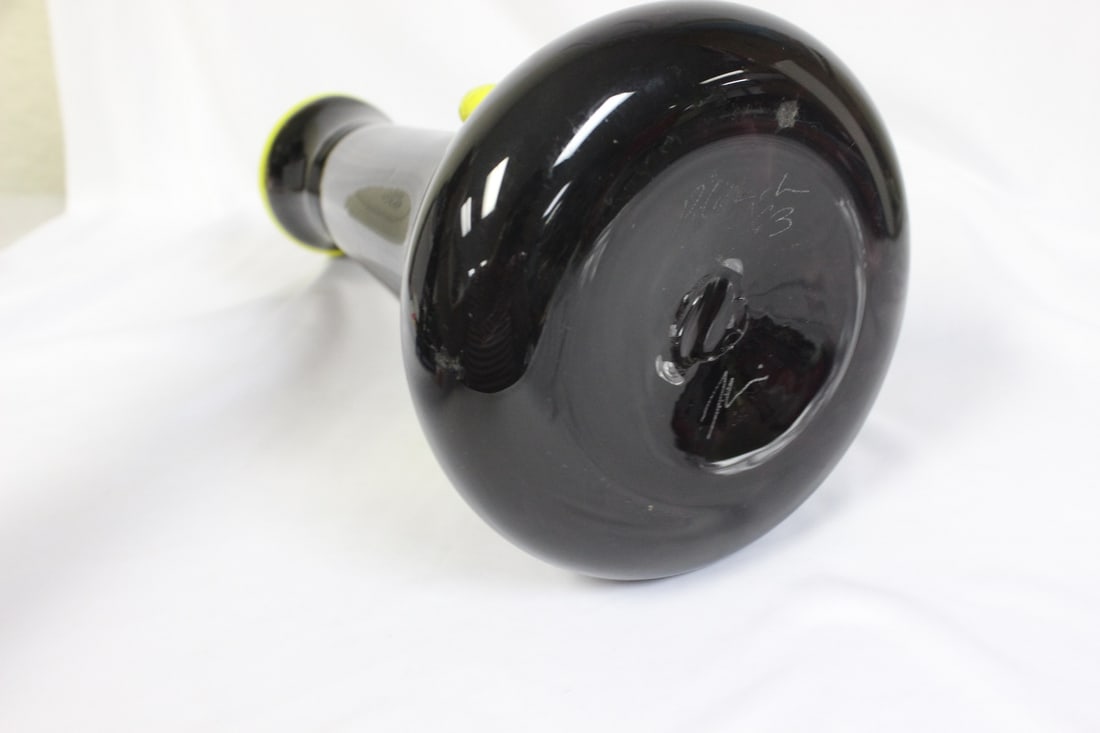 A Signed Art Glass Vase - 4