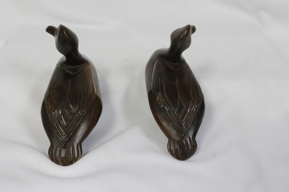 Lot of Two Solid Hardwood Ducks - 3