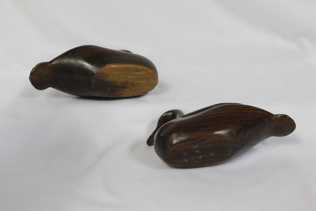 Lot of Two Solid Hardwood Ducks - 5