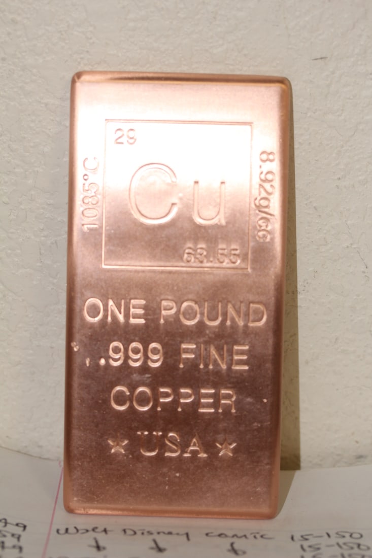 One Pound Copper Bar: as shown