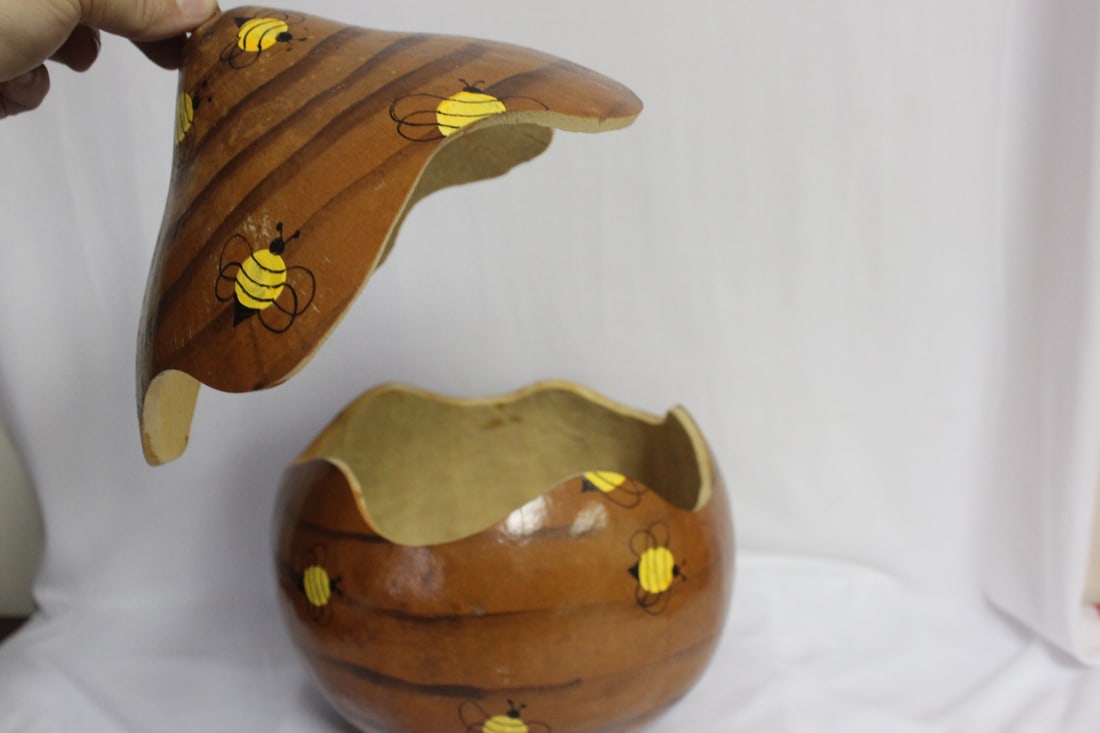 Gourd Container - Honey Bees - 3