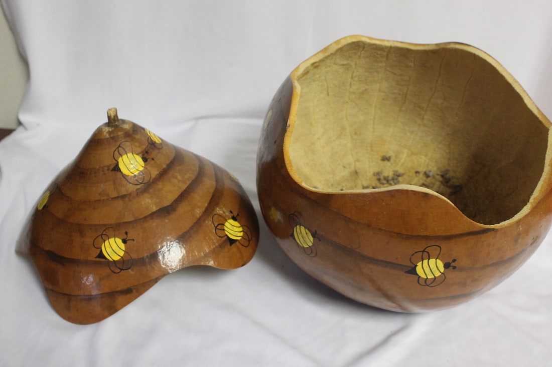 Gourd Container - Honey Bees - 5