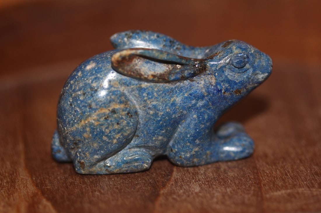 Small Lapis Lazuli Gemstone Rabbit - 2