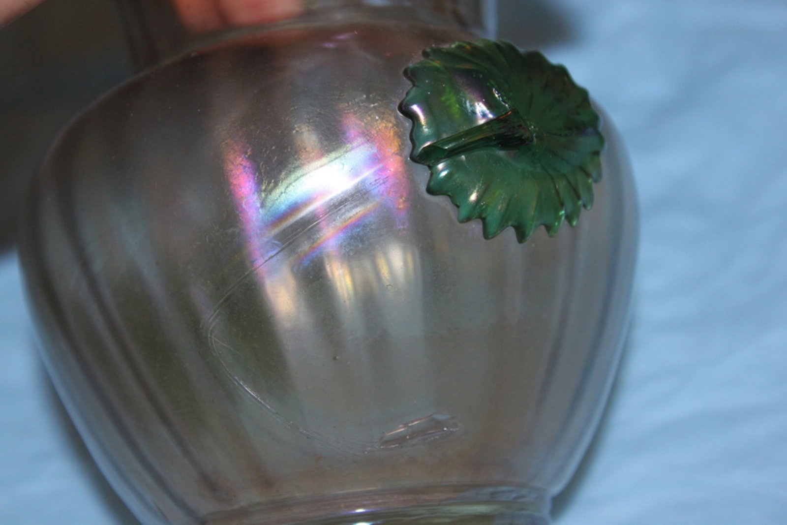Antique Iredescent Flare Top Vase - 5