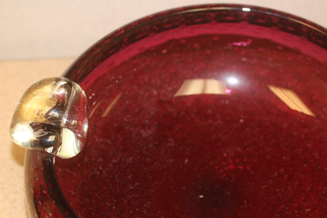Well made large art glass bowl - 2