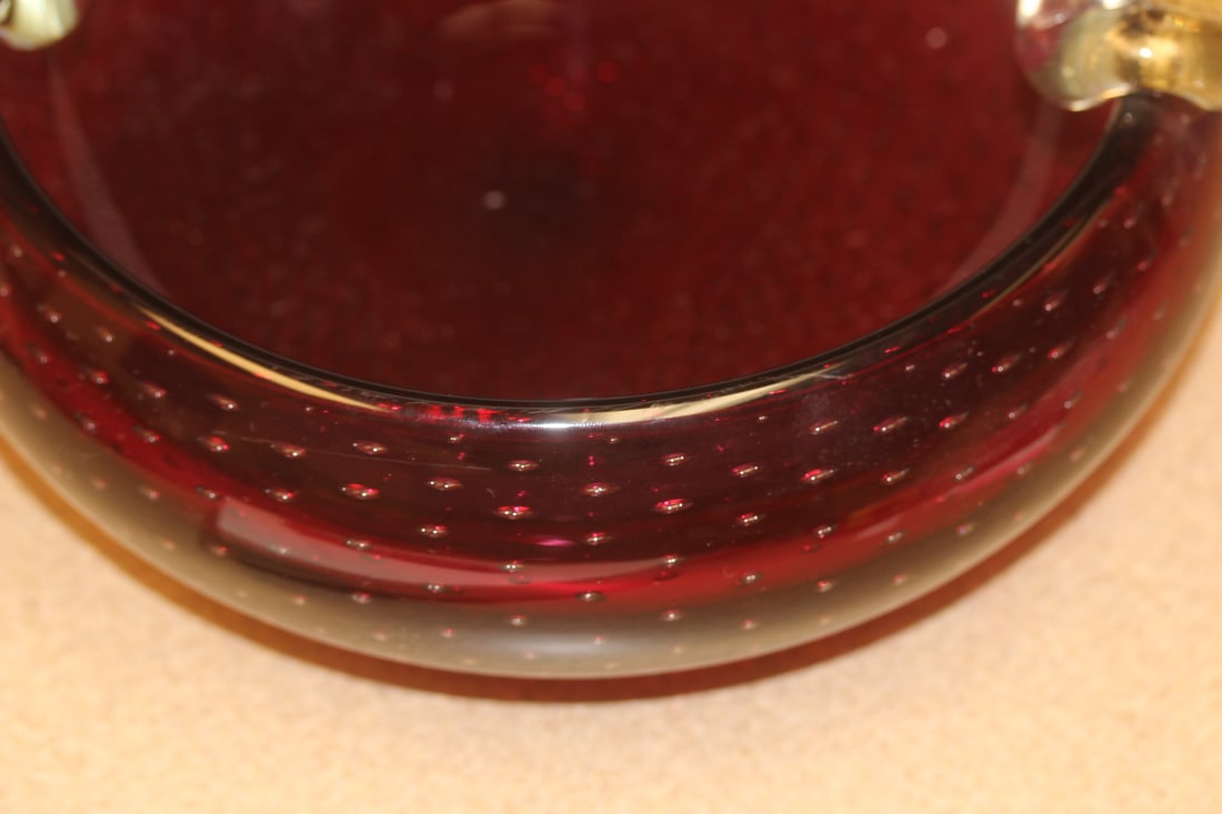 Well made large art glass bowl - 4