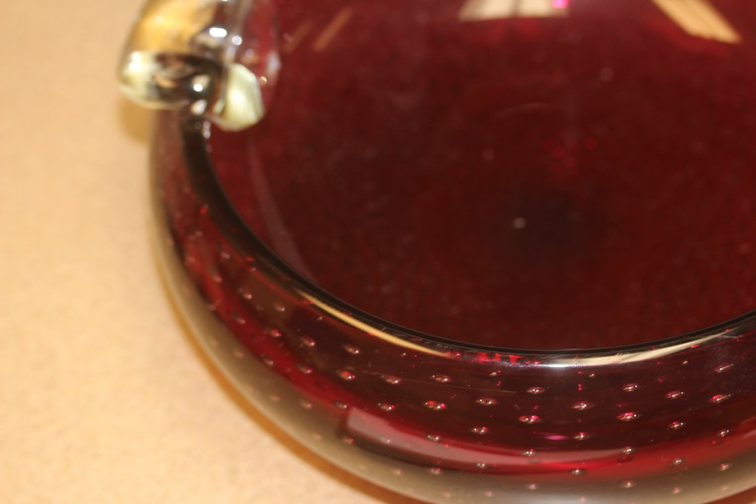 Well made large art glass bowl - 5