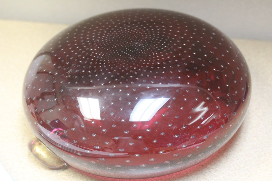 Well made large art glass bowl - 7