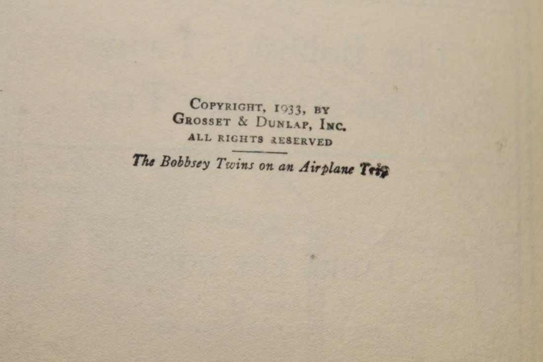 Book: The Bobbsey Twins on an Airplane Trip - 2