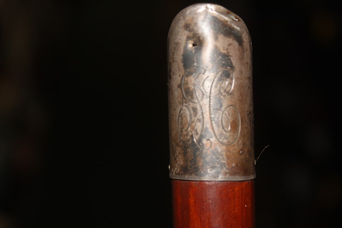 Antique Boar Tooth Cane Handle - 6