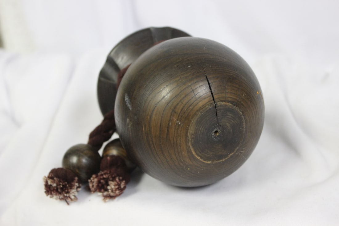 A Wood Oriental Vase - 5