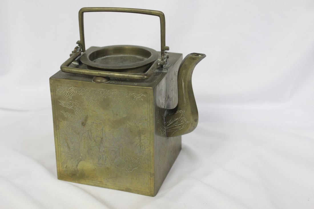 Chinese Brass Teapot - 2