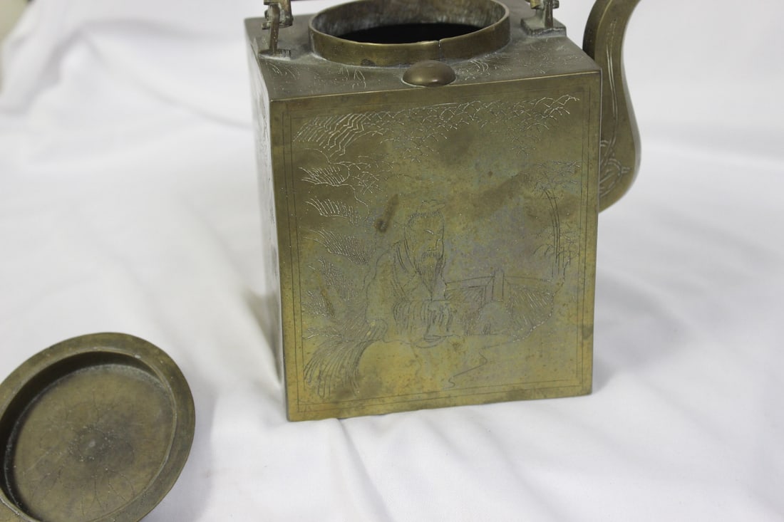 Chinese Brass Teapot - 4