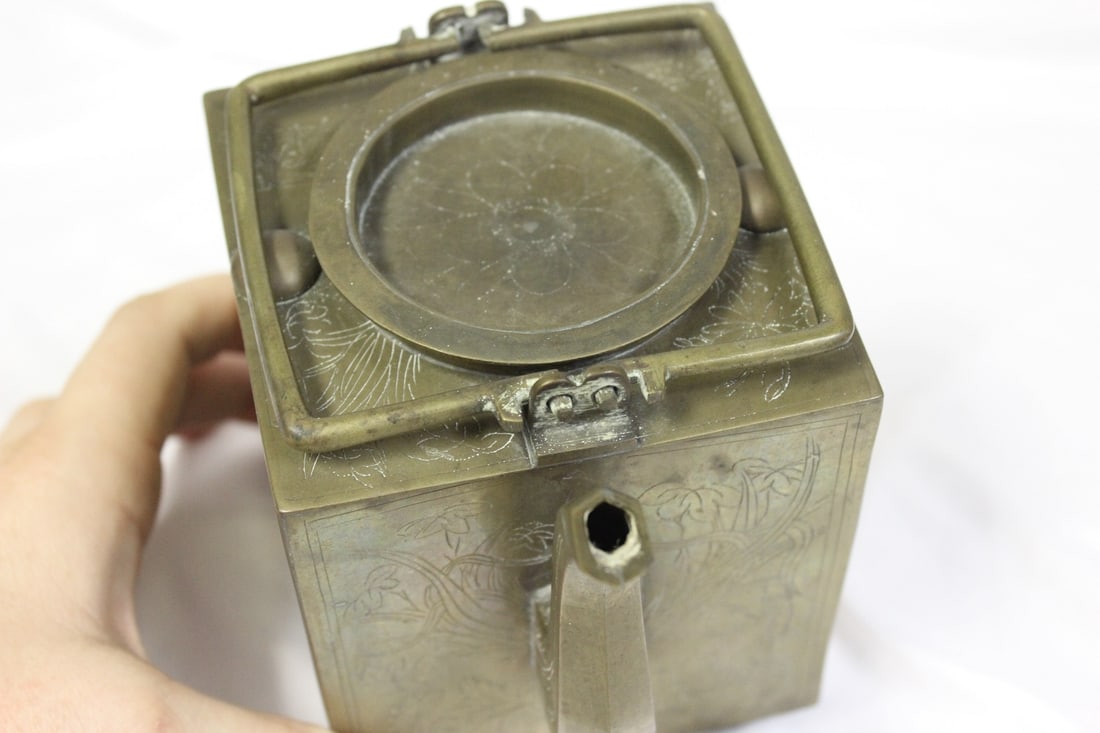 Chinese Brass Teapot - 8