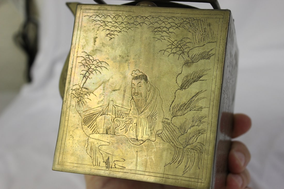 Chinese Brass Teapot - 9
