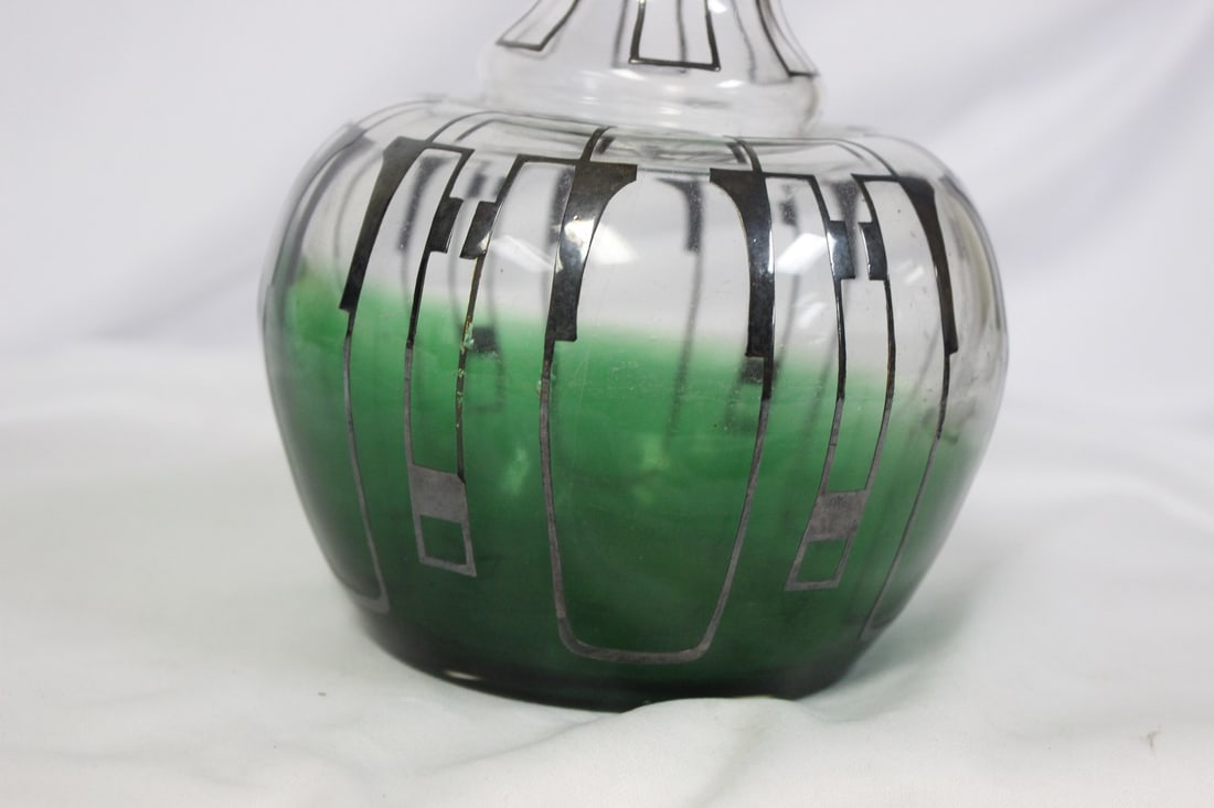 A Sterling Silver Overlay Jar - 2