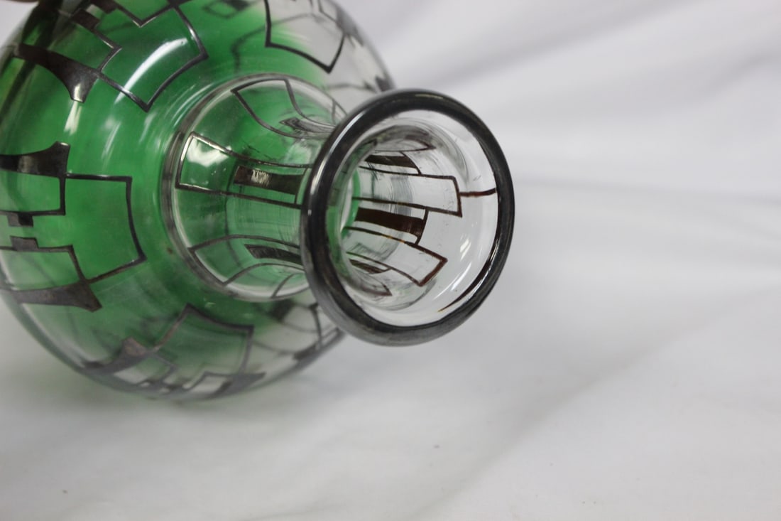A Sterling Silver Overlay Jar - 4