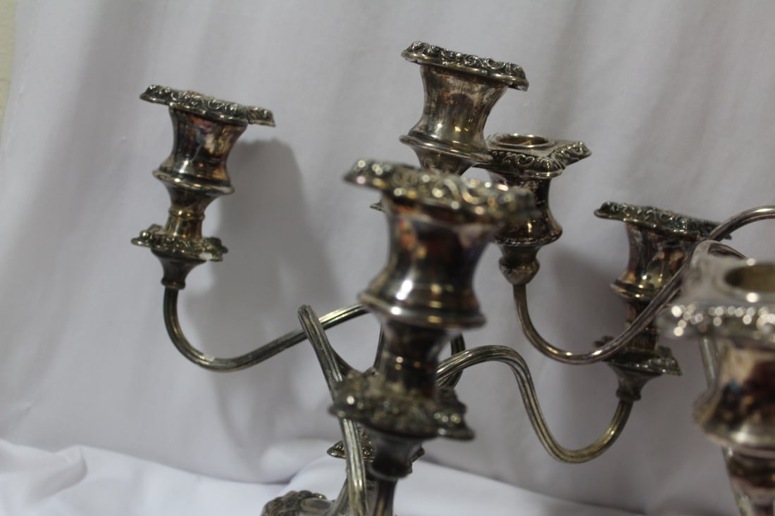 Lot of Two Silverplated Candelabra - 3