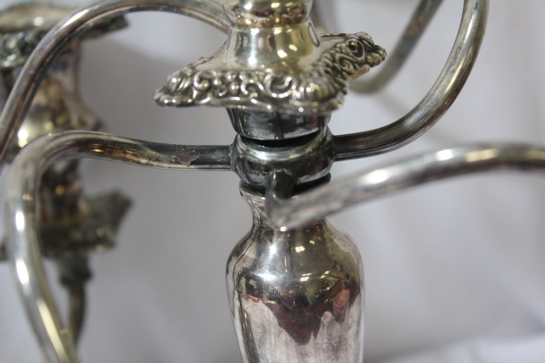 Lot of Two Silverplated Candelabra - 8