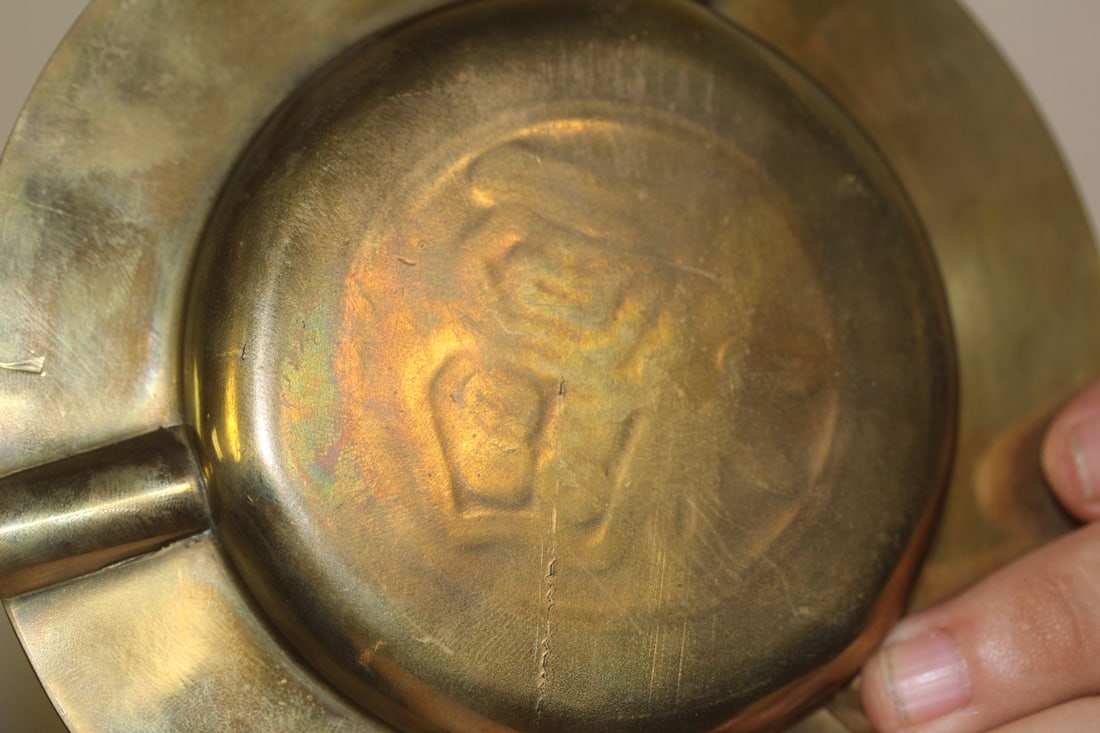 Chinese Character Brass Ashtray - 3