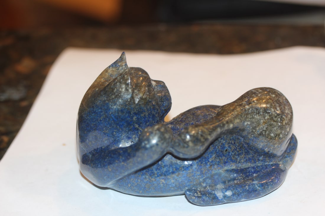 Lapis Lazuli Gemstone Cat - 5