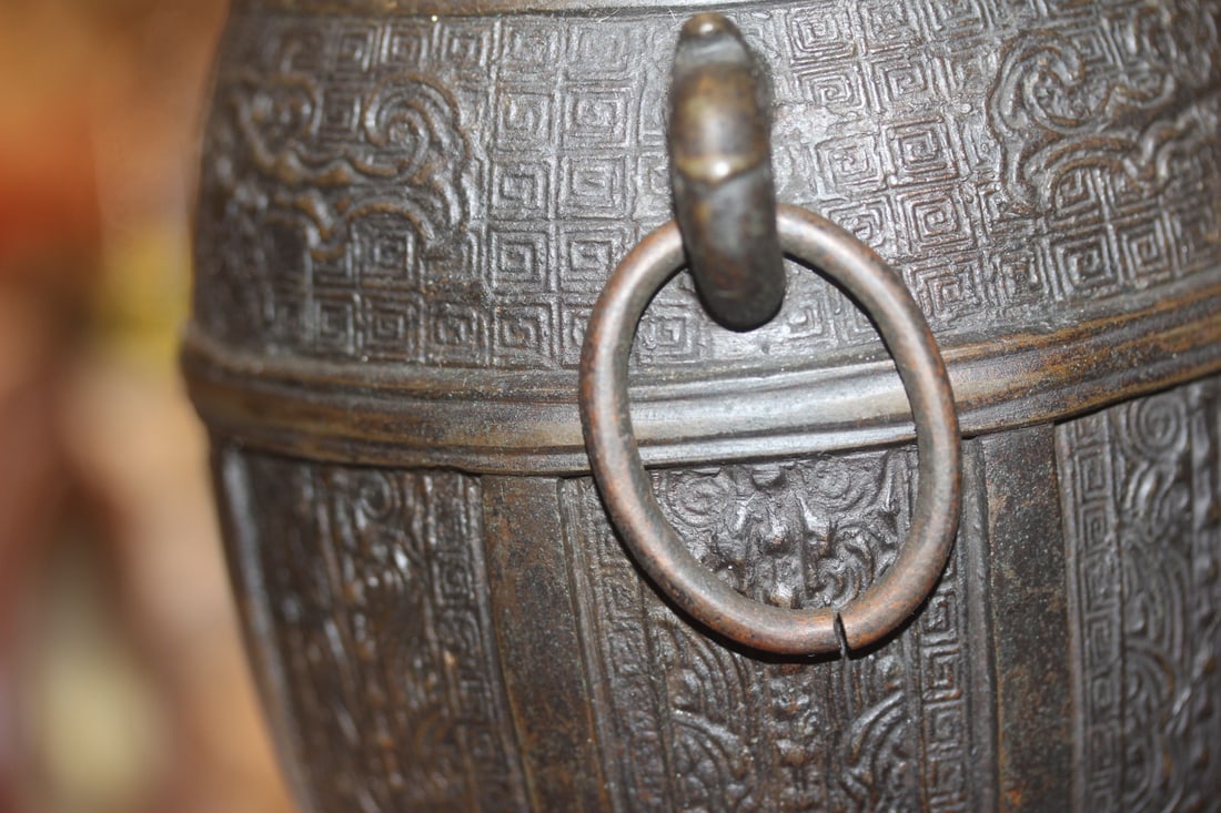 Old Chinese Bronze Vase - 4
