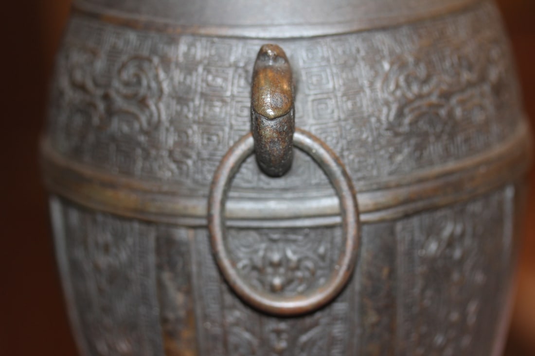 Old Chinese Bronze Vase - 5