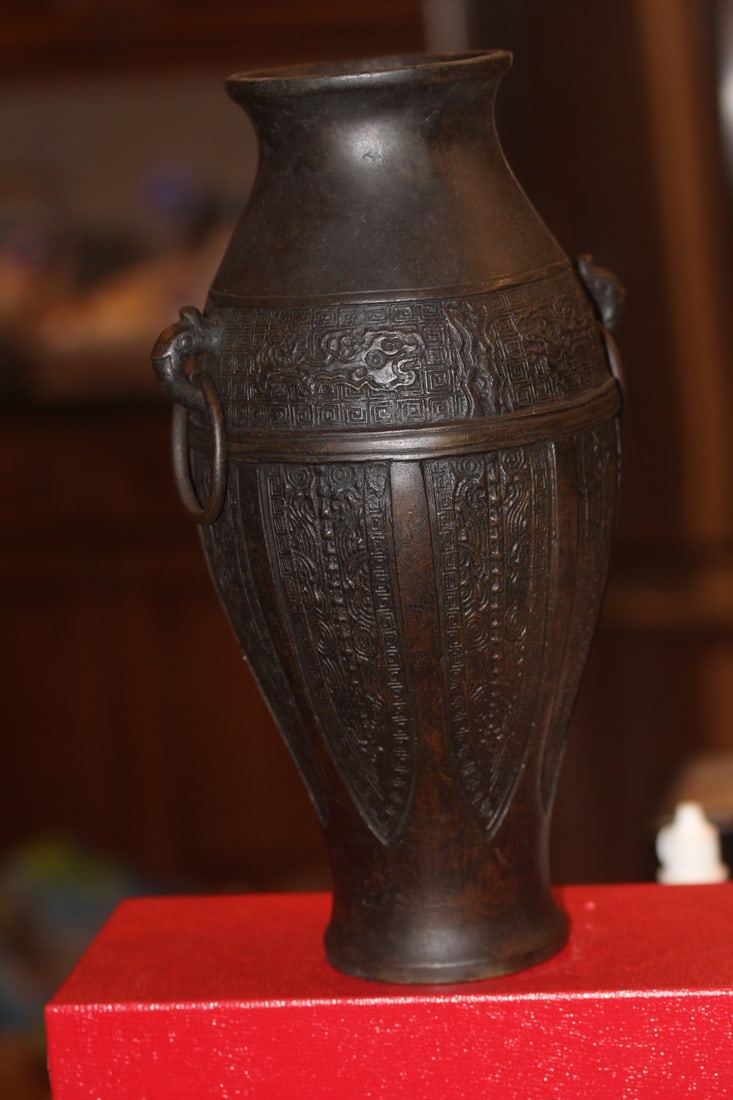Old Chinese Bronze Vase - 6