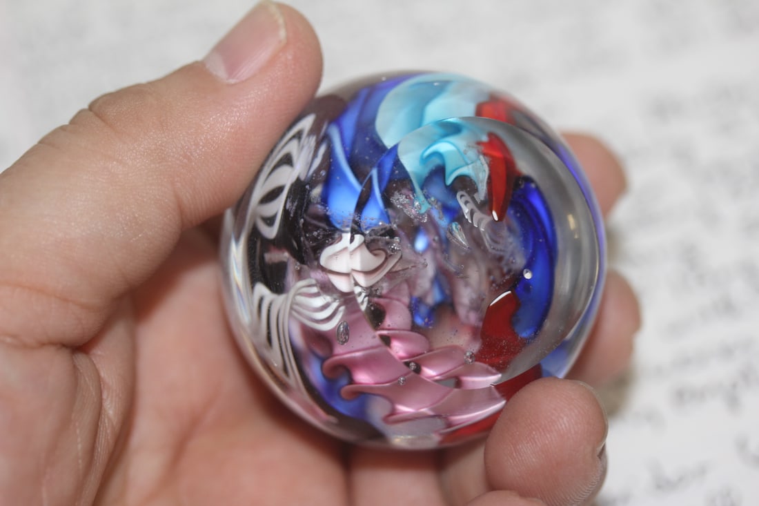 Small Art Glass Paperweight - 2