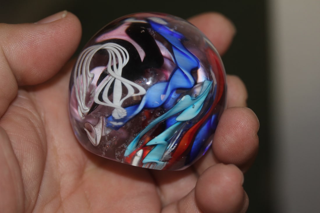 Small Art Glass Paperweight - 3
