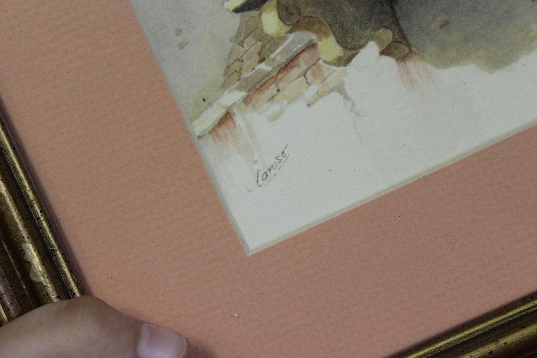 A Signed Caruso Watercolour - 3