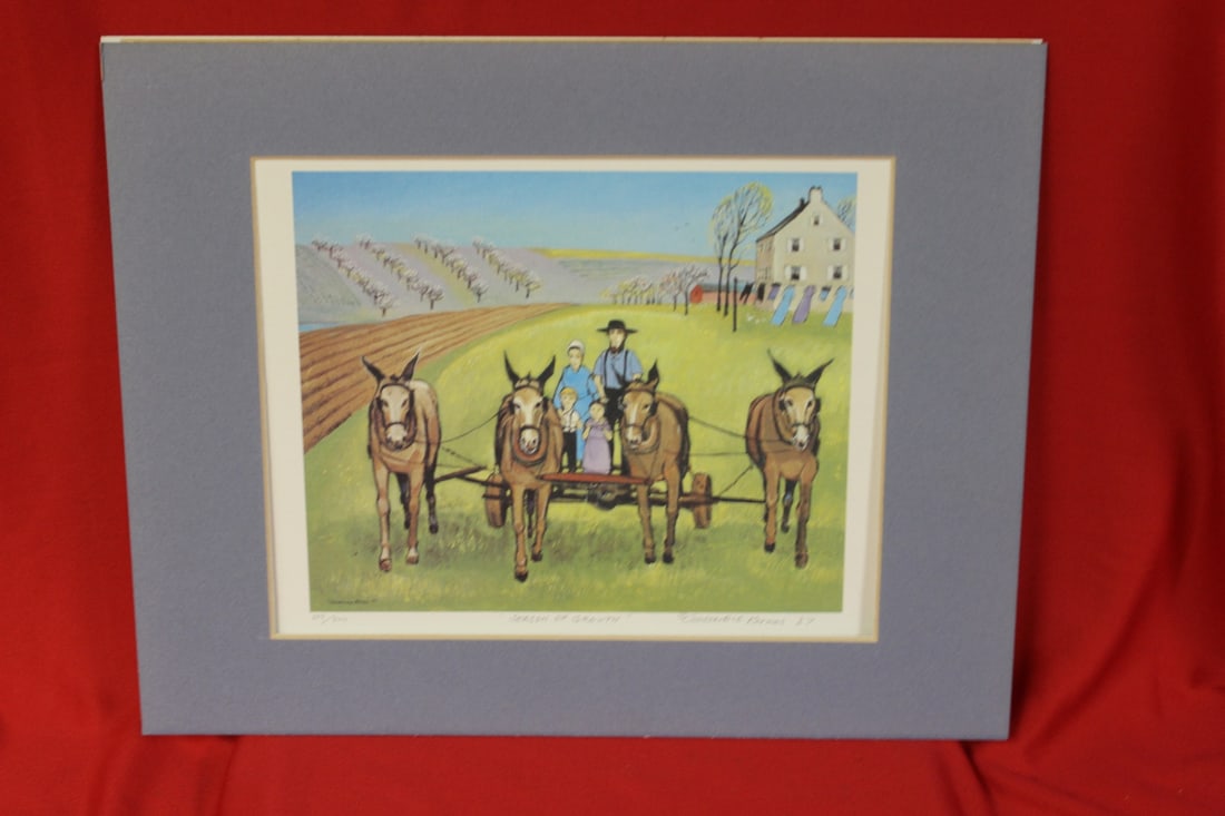 A Signed Print/Lithograph by Constantine Kermes: 15" x 12" - no frame