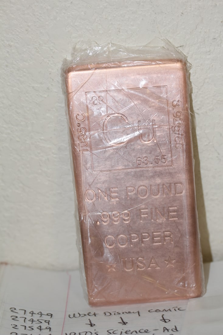 One Pound Copper Bar: as shown