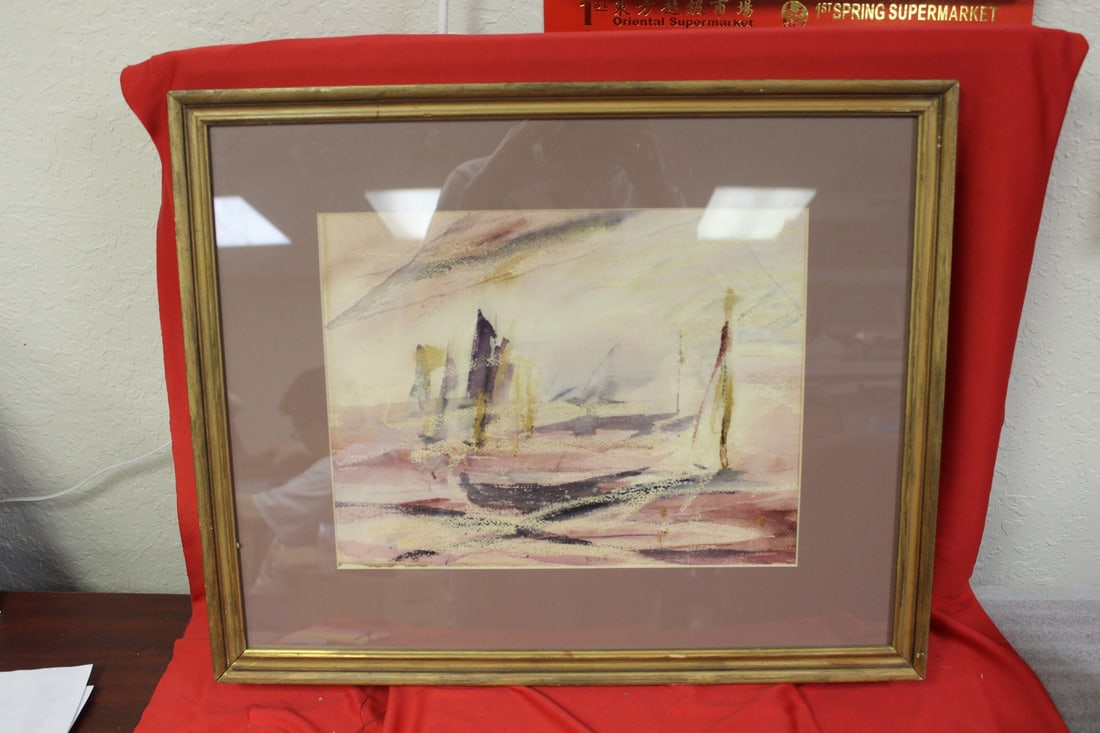 Watercolour By Listed Artist Rita Holtzman Scwartz: overall= 21 1/2" x 17 1/2"