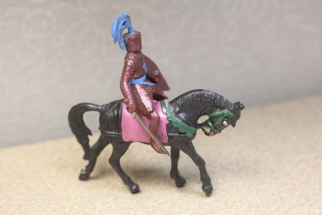 Plastic Soldier on Horse: most likely from France - 3 1/8" across