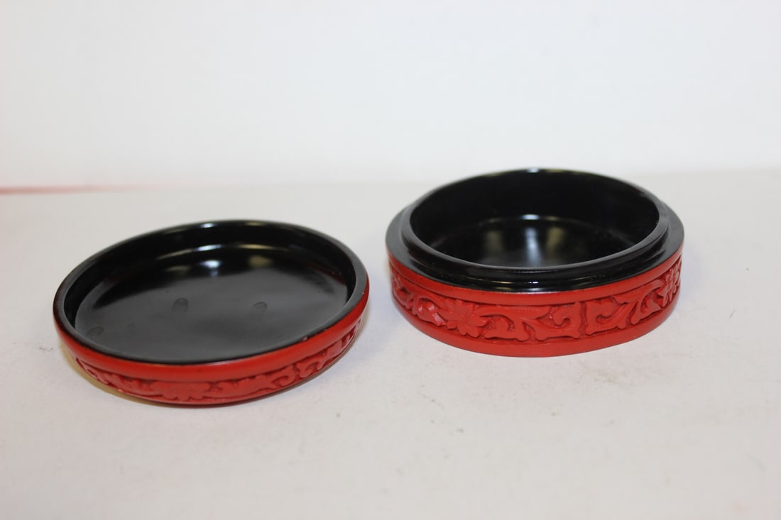 A Chinese Cinnabar Style Box - 2