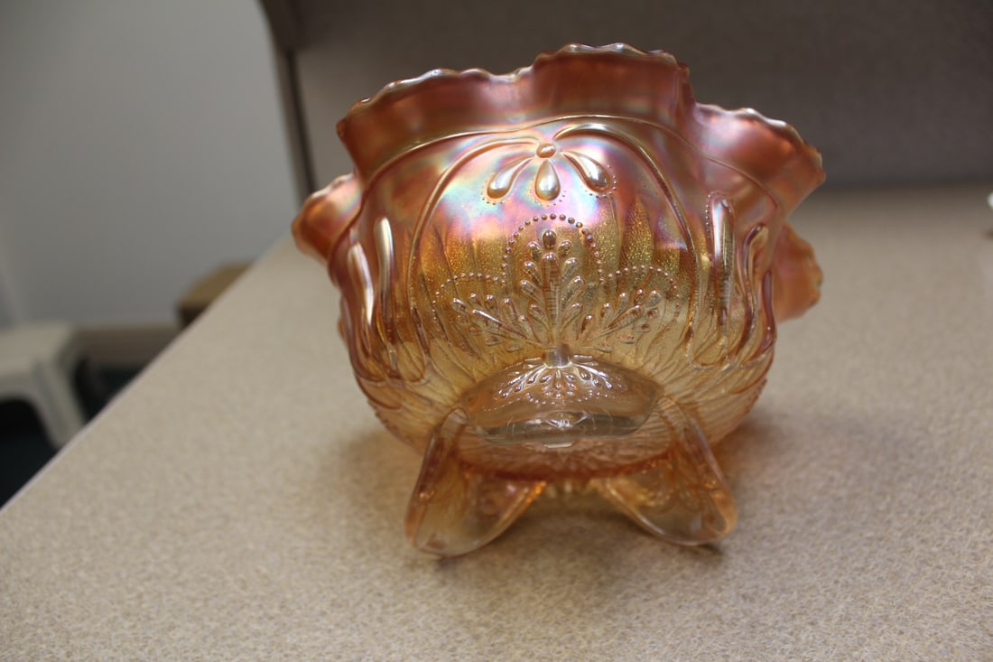 Carnival Glass Footed Bowl - 2