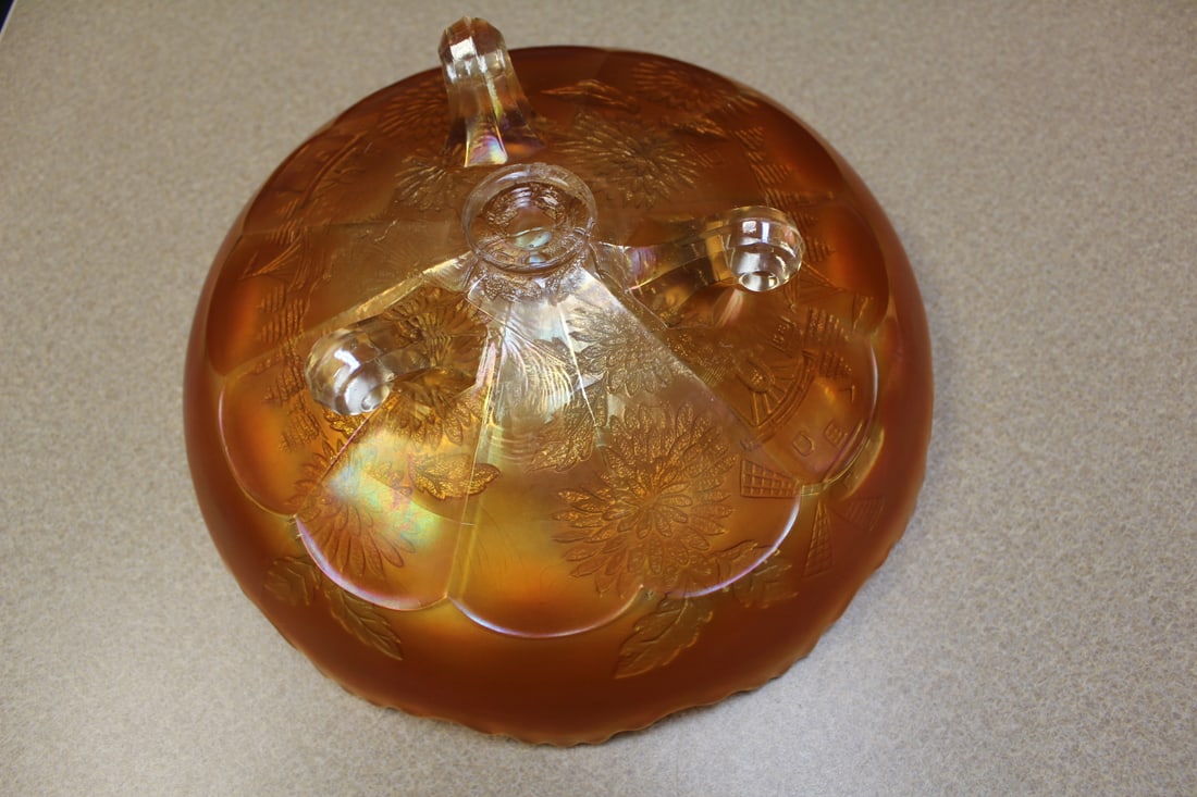 Carnival Glass Footed Bowl - 3