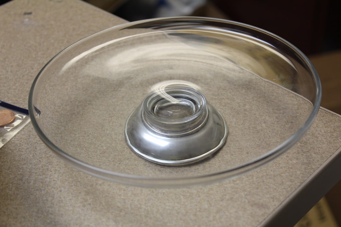 Sterling Rim Cake Plate: 7 5/8" in diameter