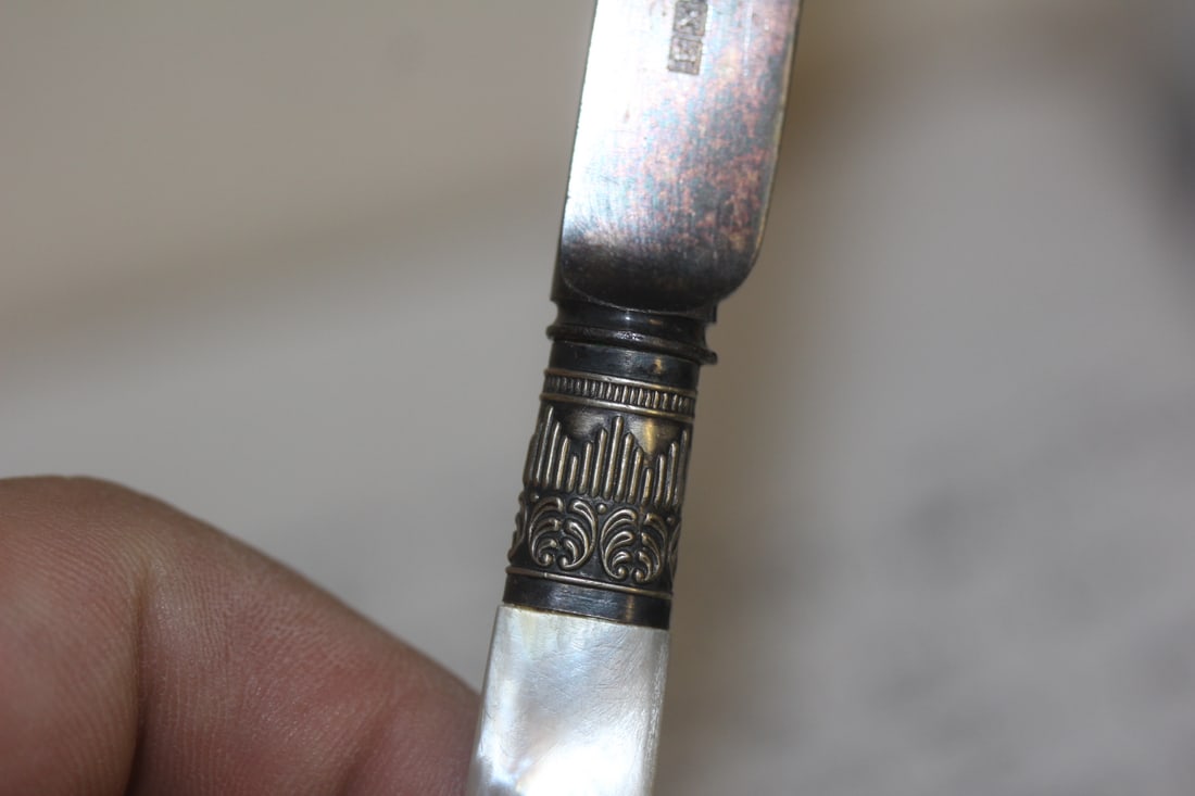 Sterling Mother of Pearl Handle Knife - 2
